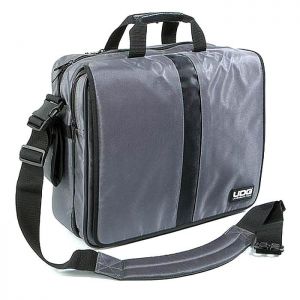 UDG COURIER BAG DELUXE STEEL GREY ORANGE INSIDE