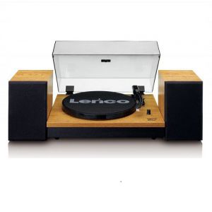 LENCO LS 300 WD GIRADISCHI AMPLIFICATO CON CASSE ACUSTICHE, RICEZIONE BLUETOOTH, LEGNO