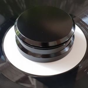VINYL RECORD STABILIZER BLACK METAL - CLAMP