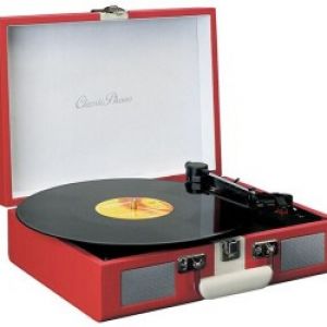 LENCO CLASSIC PHONO TT 110 RED-WHITE TT-110RDWH