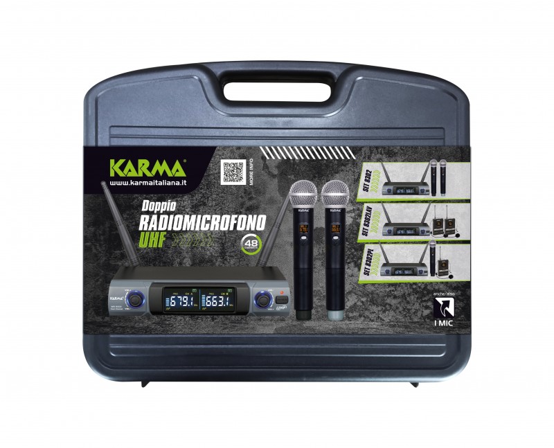 KARMA SET 8302 Doppio radiomicrofono palmare UHF