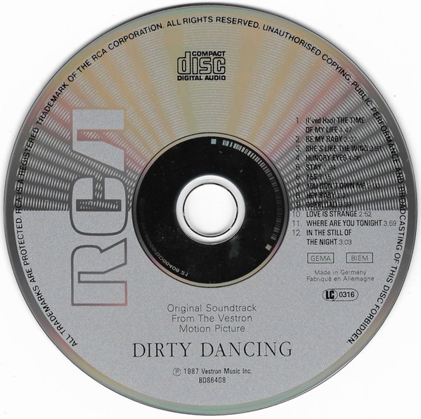 Various – Dirty Dancing (Selections From The Original Soundtrack From The Vestron Motion Picture) ( USATO )