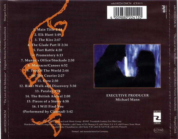 Trevor Jones / Randy Edelman – The Last Of The Mohicans (Original Motion Picture Soundtrack) ( USATO )