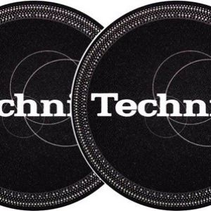 2x Slipmats - Technics STROBE BLACK/SILVER