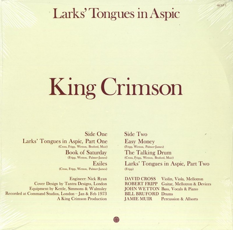 Larks Tongues In Aspic (200Gr)